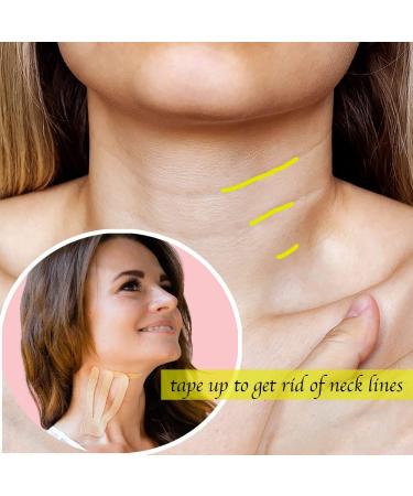 Comfordent Face & Neck Lift Kinesio Tape - Non-Invasive Wrinkle Remover - V-Line Chin Skin Lifting Patch Roll (Beige) - Buy Online on GoSupps.com