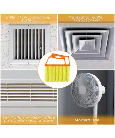 Daiilg 4Pcs Handheld Blind Cleaner Shutter Curtain Brush Dust Remover for Air Conditioning/Car Vent/Fan/Shutters-Orange&Yellow - Buy Online on GoSupps.com