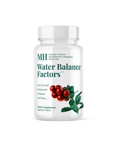 MICHAEL'S Health Naturopathic Programs Water Balance Factors - 120 Vegetarian Tablets - Helps Balance Fluid Levels - with Potassium & Vitamin B6 - Gluten Free Kosher - 40 Servings