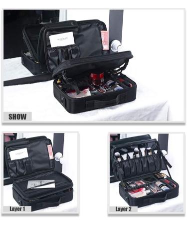 Buy Waterproof Cosmetics Bag - Adjustable Divider Makeup Organizer for Travel | Lottery Travel Makeup Bag (L-Black) - Buy Online on GoSupps.com