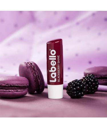  Labello Labello Blackberry Shine Lip Balm 6 Pack (6 x 4.8g) with Soft Red Shine and Shimmering Pigments Lip Care Without Mineral Oils - Buy Online on GoSupps.com