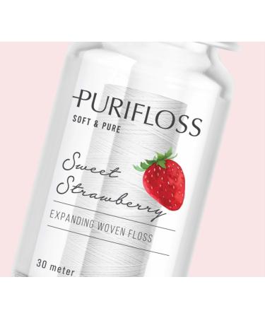 Premium Expanding Woven Dental Floss - PTFE & PFAS Free - Sweet Strawberry - Dentist Recommended - Kid Friendly - Vegan & Cruelty Free - 30yd - Shop Internationally - Buy Online on GoSupps.com