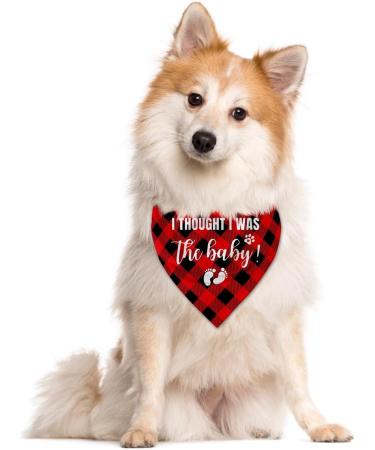 I Thought I Was the Baby Dog Bandana - Buffalo Plaid Pet Scarf & Accessories for All Sizes | Perfect Gift for Dog Lovers - Buy Online on GoSupps.com