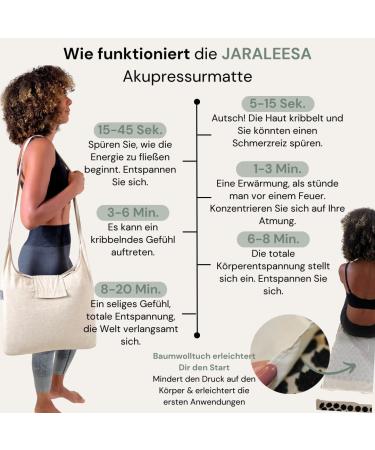 Jaraleesa XL Premium AkuPressurmatte - Acupressure Mat with Pillows for Back & Neck Pain Relief | Includes Carrying Bag & Foot Fakirmatt for Ultimate Muscle Relaxation - Buy Online on GoSupps.com