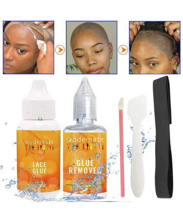 Lace Wig Glue Strong Hold&Glue Remover Kit for Front Lace Wig 1.3Oz Hair Systems Invisible Bonding Adhesive Waterproof and Oil-Resistant for Hairpiece Closure Frontal Toupee Systems (transparent) - Buy Online on GoSupps.com