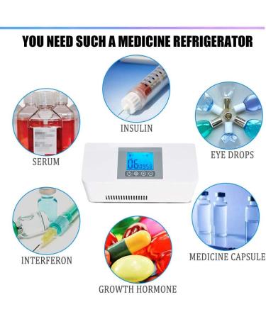 Insulin Refrigerator Mini Fridge 2-8 C Medical Refrigerator Camping Fridge Refrigerated Insulin/interferon/Growth Hormone/Vaccine/Eye Drops and Other Medicines - Buy Online on GoSupps.com