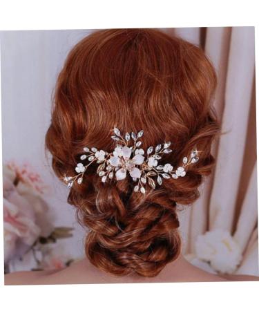 Beatifufu 1 PC Rhinestone Hair Comb Rhinestone Hair Clip Pearl Hair Barrettes Bridal Headpiece Pearl Hair Pin Hair Comb for Bride Tiara for Bride Wedding Pearl Hair Clip Rhinestone Barrettes - Buy Online on GoSupps.com