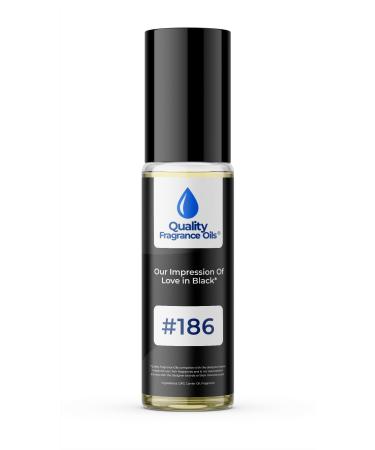 Quality Fragrance Oils' Impression #186 Inspired by Love in Black (10ml Roll On) Love in Black Impression #186 0.34 Fl Oz (Pack of 1)