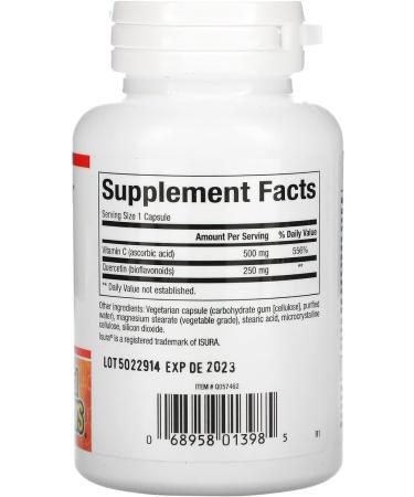 Natural Factors C Extra + Quercetin 60 Easy Swallow Capsules - Immune Support & Antioxidant Boost - Buy Online on GoSupps.com