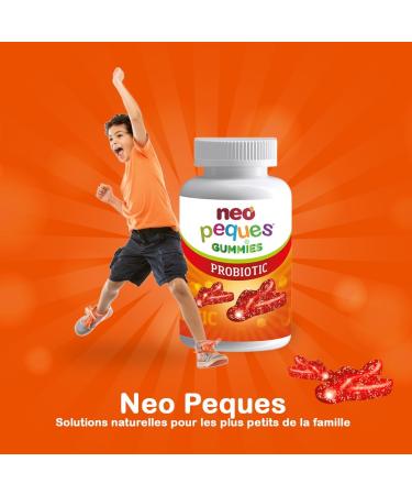 NEO PEQUES - Gummies Probiotiques - 30 Bonbons M cher pour Enfants - Avec Probiotiques et Vitamines B - Saveur Fraise - Aide maintenir l' quilibre de la digestion et des d fenses du corps - Buy Online on GoSupps.com