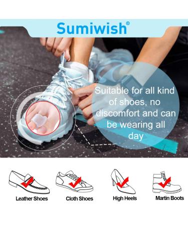 Sumiwish Bunion Corrector Toe Spacer Gel Separators - 5 Pairs/10 PCS Clear - Pain Relief & Overlapping Toe Correction - Buy Online on GoSupps.com