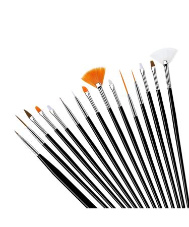 Sioppki nail brush nail art painter brush set multifunctional hair brushes for watercolor paint oils acrylic and detail painting brushset15-part UV gel acrylic salon home use nail accessories nail design
