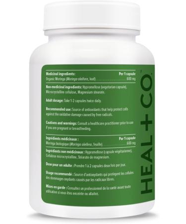 Heal + Co. Moringa 120 Capsules - Buy Online on GoSupps.com