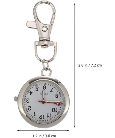 TEHAUX Nurse Pocket Watch | Doctor Brooch Fob Watch Quartz Keychain | Medical Paramedic Clip Watch (Silver) - Buy Online on GoSupps.com