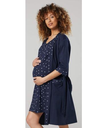 Zeta Ville Maternity Nursing Nightie Robe Set - Navy Blue - Size 8 - Buy Online on GoSupps.com