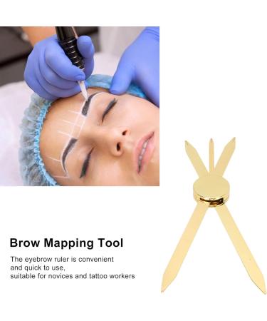 Compass Eyebrow Ruler Adjustable Compass Brow Mapping Ruler Stainless Steel Brow Measuring Tool with Accurate Positioning for Eyebrows - Buy Online on GoSupps.com