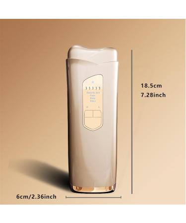 Keaozvfe Laser Hair Removal with Cooling System - Home Use Suitable for Face Legs and Whole Body - 18.5x6cm Gold - Buy Online on GoSupps.com