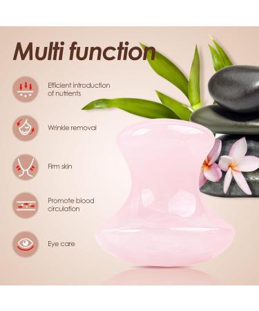 2 Pieces Mushroom Shape Gua Sha Massage Tool - Natural Acupressure Board for Face Neck & Eyes | Relaxation & Fine Line Improvement (Pink & Green) - Buy Online on GoSupps.com