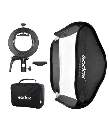 Godox 31x31inch 80x80cm Foldable Softbox Diffuser with Godox S2 S-Type Bracket Bowens Mount Speedlite Bracket for Godox V1,AD200Pro, AD400Pro,TT350,V860II Series - Buy Online on GoSupps.com