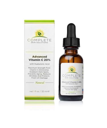 Advanced Vitamin C 20% Serum With Ferulic  Hyaluronic Acid 1 oz