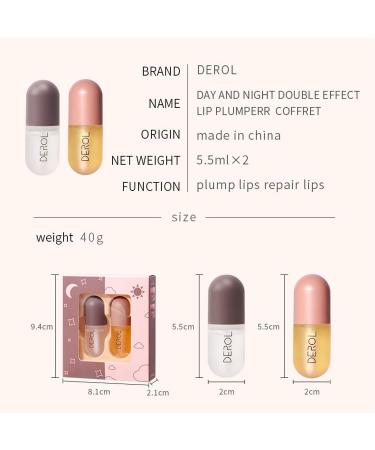 2Pcs Natural Lip Plumper Kit for Day and Night | Fuller, Softer, Bigger Lips - Cosmetics Plumper Set - Buy Online on GoSupps.com
