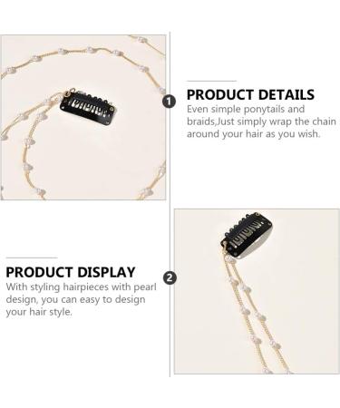 FRCOLOR Hair Chain Clips Wedding Hair Chain Clips Pearl Hair Chain Tassels Pearl Chains Hair Styling Accessories - Buy Online on GoSupps.com