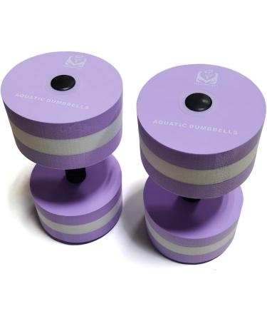 Davidamy's Gift: Water Aerobic Foam Dumbbells for Pool Resistance - 1 Pair, Purple - Buy Online on GoSupps.com