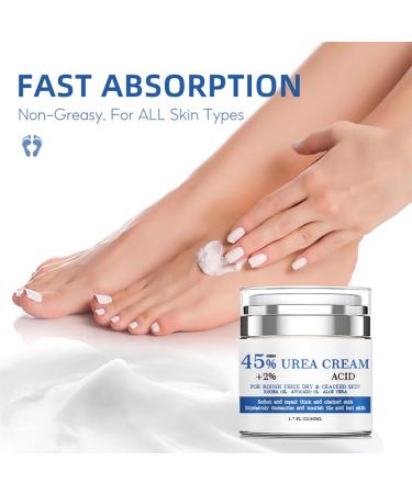 Urea Cream Urea 45% Foot Cream Cracked Heel Repair Cream For Feet and Hand Callus Remover For Dry And Hard Skin Hand Foot and Body 50g - Buy Online on GoSupps.com
