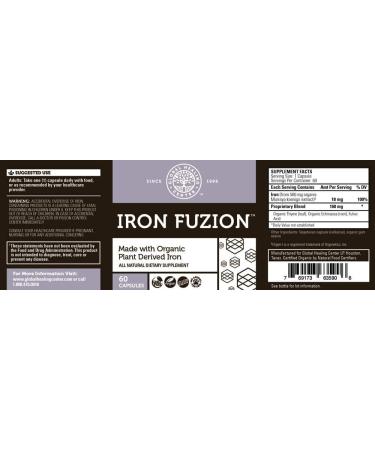 Global Healing Iron Health & Selenium Kit - Vegan Supplement for Blood Builder Support, Energy, Brain Health, Antioxidants, Thyroid & Immune System - 120 Capsules - Buy Online on GoSupps.com