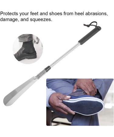 Long Handled Shoe Horn (16.3 Inch) - Metal Shoehorn for Men, Women, Kids - Extended Reach Assist for Seniors, Disabled - Dressing Aid, Sock Remover - Buy Online on GoSupps.com