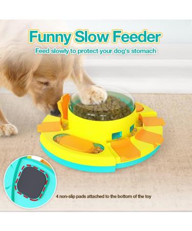 TENGDEE Interactive Dog Puzzle Toy for Training and Feeding - Treat Dispenser for Small to Large Dogs | Slow Feeder for Improved Digestion - Buy Online on GoSupps.com