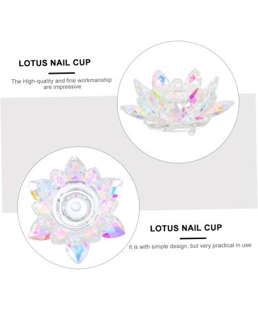 Beatifufu Nail Art Crystal Cup Nail Bowl Nail Art Dish Nail Cup Nail Practice Cups Nail Charm Storage Cup Nail Art Dappen Dish Lotus Candle Holder Nails Gel Dappen Bowl Manicure Mixing Cup - Buy Online on GoSupps.com