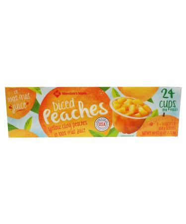 Member's Mark Diced Peaches in 100% Fruit Juice (4 oz 24 ct.) - Buy Online at Best Price - Buy Online on GoSupps.com
