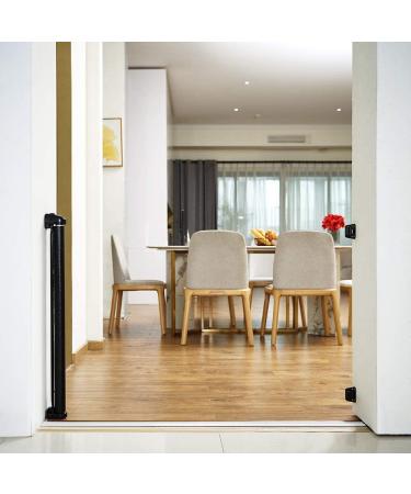 EasyBaby Retractable Safety Gate - 33'' Tall, Extends up to 55'' Wide, Black - Child & Pet Proof for Stairs, Doorways - Indoor/Outdoor - Buy Online on GoSupps.com