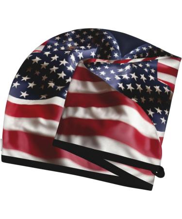 Firefighter American Flag Coral Velvet Hair Cap | Quick-Dry Towel Wrap for Men & Women | Perfect for Travel & Home - Buy Online on GoSupps.com
