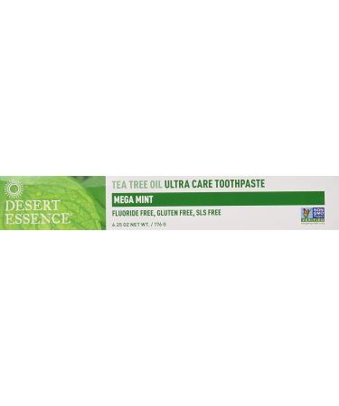 Desert Essence Tea Tree Oil Toothpaste - Mega Mint 6.25 oz | Natural Oral Care - Buy Online on GoSupps.com