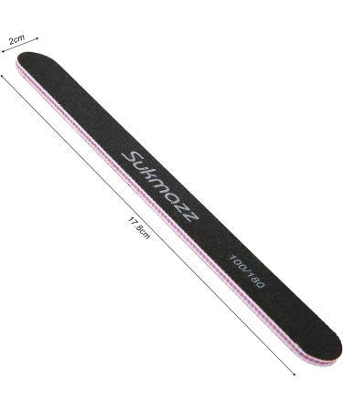 Sukmazz 12PCS Professional Double Sided Nail Files Set for Home Use - 100/180 Grit - Buy Online on GoSupps.com
