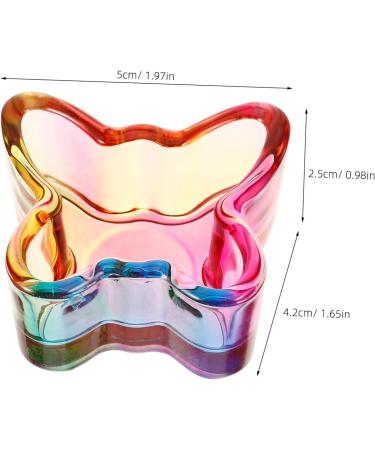 FOYTOKI Nail Art Brush Cup Glass Nail Dish Cup Nail Cups Nail Brush Dappen Dish Glass Nail Dish Bowl Acrylic Nail Tools Manicure Supplies Nail Brush Dappen Cup Glass Nail Dappen Cup 5.00X4.20X2.50CM Colorful - Buy Online on GoSupps.com