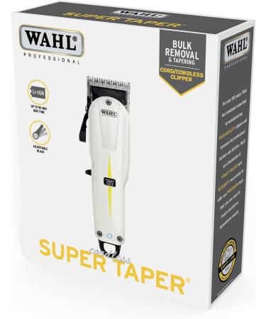 Wahl V500 Super Taper Professional Hair Clippers Kit - Cordless Lightweight Clippers for Taper Fade, Bulk Removal, and Haircuts - Barbers Supplies - White 9 Piece Set - Buy Online on GoSupps.com