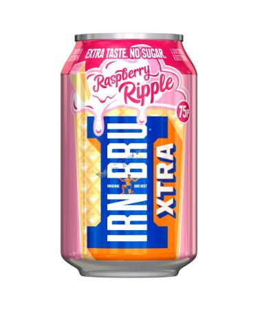 Irnn Bru PM Variety Soft Drink collection Pack (Raspberry Ripple 330ml (24 Cans (Full Box))) Fruit Raspberry Ripple 330ml (24 Cans (Full Box))