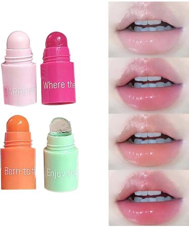 Lip Balm Moisturizing 4 Colors Moisturizing Stick Lip Balm Natural Gloss Finish Smudge Resistant Lipstick Skin Care Accessories - Buy Online on GoSupps.com