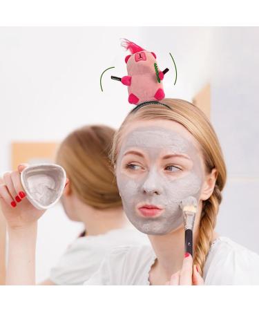 Animal Headbands for Girls Plush Capybara Spa Hairband - Cute Plush Hair Hoop Wide Headband Women Spa Makeup Headband for Washing Face Pink - Buy Online on GoSupps.com