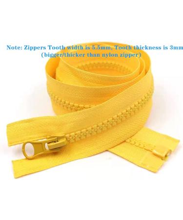 Colorful Resin Zippers Set - 14 Mixed Colors (40cm/16inch) - Ideal for DIY Clothes, Coats, Handbags, and Crafts - Buy Online on GoSupps.com