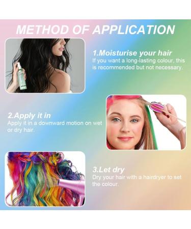 RANJIMA Hair Chalk 8 Colours Temporary Hair Colour Portable Non-Sticky Temporary Luminous Hair Colour Washable Hair Chalk for Halloween Make-Up Birthday DIY Party - Buy Online on GoSupps.com