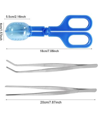 Supkeyer 3in1 Feeding Tool Reptile Feeding Tongs Cricket Clamp Bug Scooper Cleaning Supplies Scooper+ 2x Tweezers for Reptile Hedgehog Hamsters Guinea Pig Lizard Spider Bearded Dragon (Blue) - Buy Online on GoSupps.com
