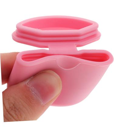Healeved 1 Set Cream Box Cream Holder Silicone Container Toiletry Container for Travel Lotion Dispenser Jar Travel Cream Jar Cream Jar with Spoon Empty Container Travel Makeup Jar 6.5X6.5X4.5CM Pink - Buy Online on GoSupps.com