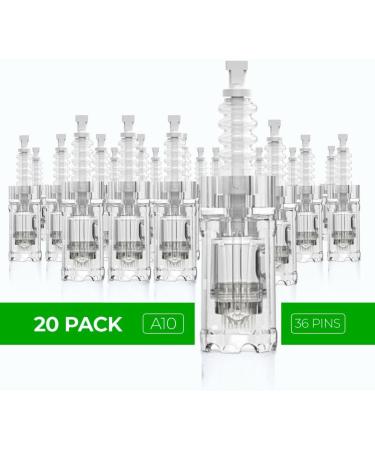 Dr. Pen Ultima A10 Replacement Cartridges (20 Pack) - 36 Pins (0.25mm) - Disposable Bayonet Slot Parts - Buy Online on GoSupps.com