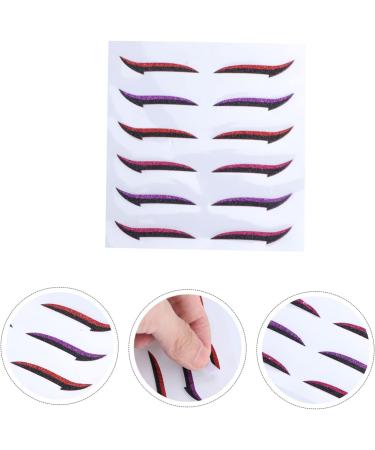 minkissy 24 Pairs Glitter Eyeliner Self-adhesive Eyeliner Sticker Double Eyelid Tapes Women Eyeliner Sticker Reusable Eyeliner Sticker Eye Makeup Stickers Double Eyelid Stickers - Buy Online on GoSupps.com