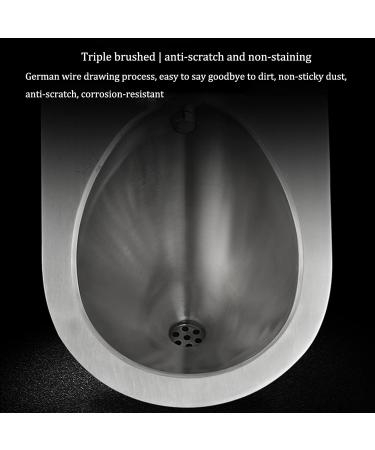 L-ROM Stainless Steel Men's Urinal Smart Contact-Free Wall-Mounted Urinal Anti-Clogging Flush Toilet Anti-Overflow Vertical Urinal with Automatic Flush Valve Used in - Buy Online on GoSupps.com