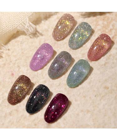 Colorful Shiny Diamond Gel UV Nail Gel Manicure Gel Nail Polish Glitter Nail Gel Nail Phototherapy Gel Sequins Gel Nail - (Color: 9) - Buy Online on GoSupps.com
